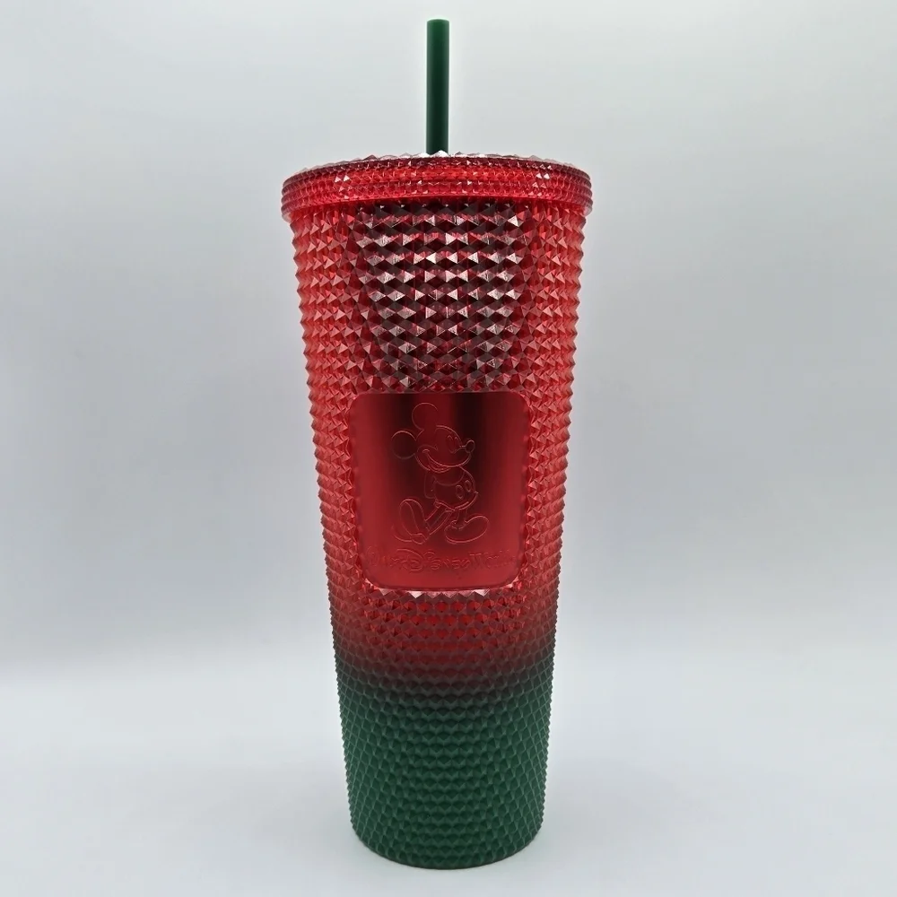 Starbucks Disney World Christmas 2022 Travel Tumbler Red and Green